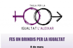 Cartell anunciador de l'acte commemoratiu del dia 8 de Març de 2020 a l'Aleixar